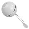 Electric Cat Toy Cat Teaser Ball Automatic Self Rotating Interactive Cat Motion Exercise Toy with Feather Bell LED Lights USB Rechargeable