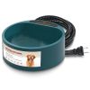 Heated Water Bowl for Dog Cat 74.4OZ Heating Water Dish IP67 Waterproof Thermal Water Bowl Heated Pet Bowl Dog Cat Water Feeder Bowl for Dog Cat Rabbi