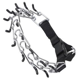 Adjustable Dog Choke Collar Training Chain Dog Necklace with Buckle for Small Medium Large Dogs (Option: S)