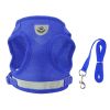 Pet Mesh Harness Dog Leash Set Reflective Chest Strap Adjustable Puppy Vest For Puppies Breeds Dogs Cats Walking Outdoor